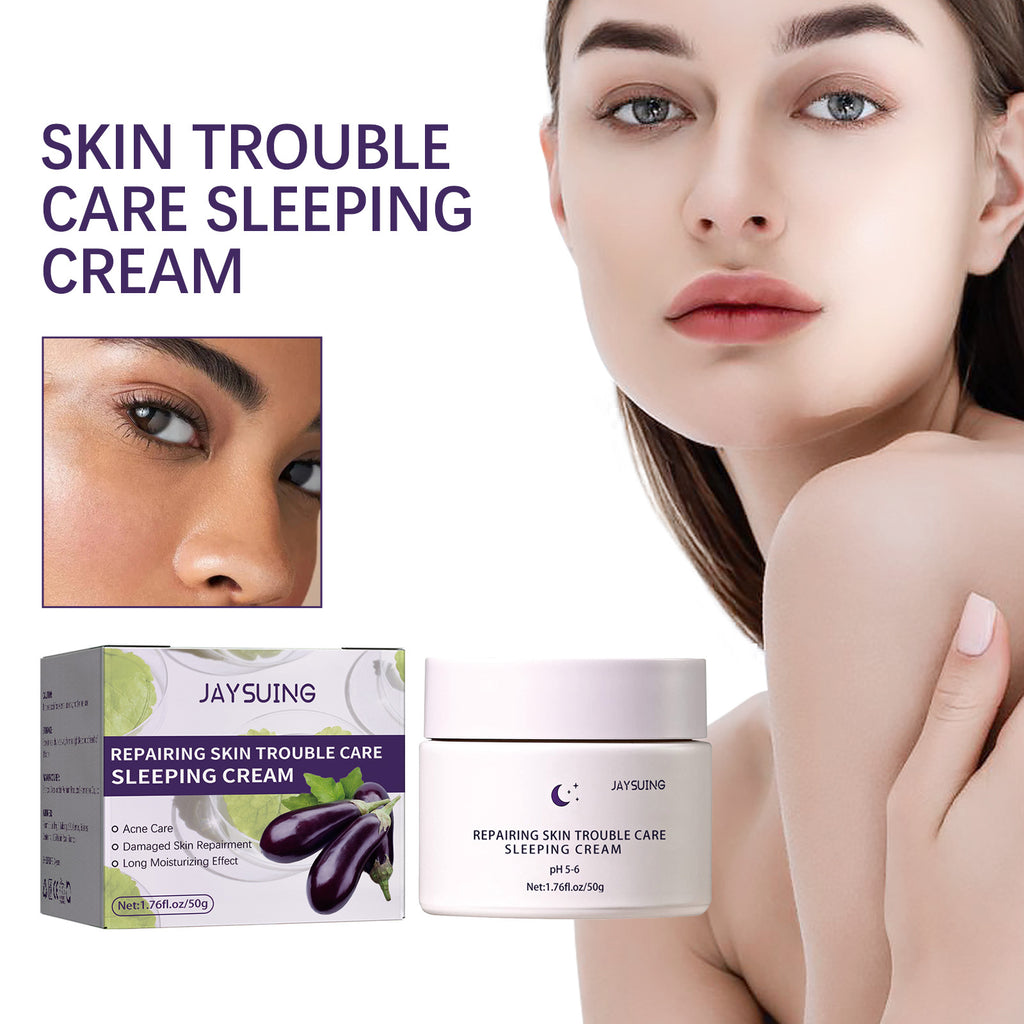 Jaysuing Night Care Sleep Cream, Hydrating Night Repair Skin Barrier Brightening Whitening Cream